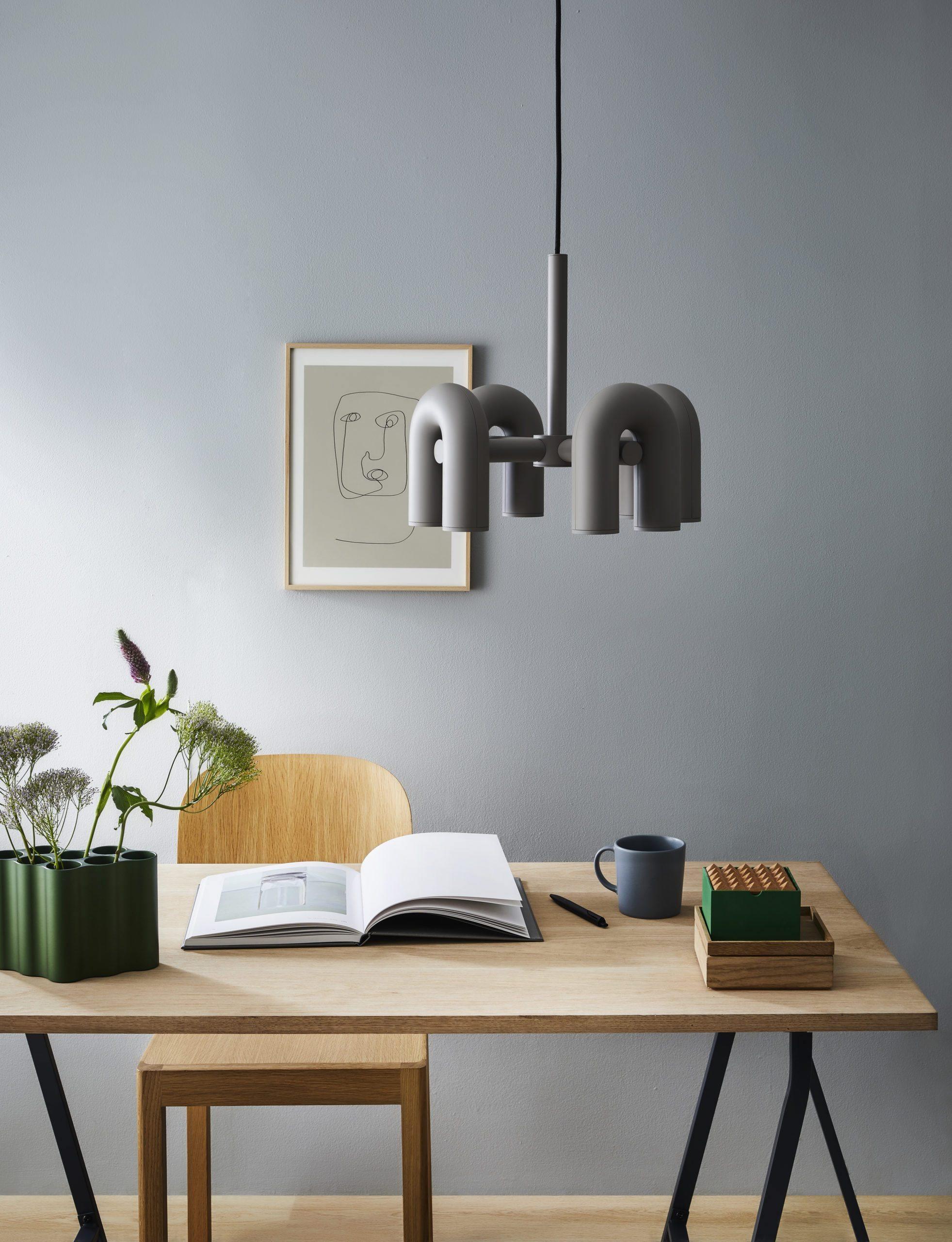 Modern Modular U Shape LED Chandelier Adjustable Geometric Multi Head Ceiling Light Fixture