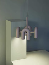 Modern Modular U Shape LED Chandelier Adjustable Geometric Multi Head Ceiling Light Fixture