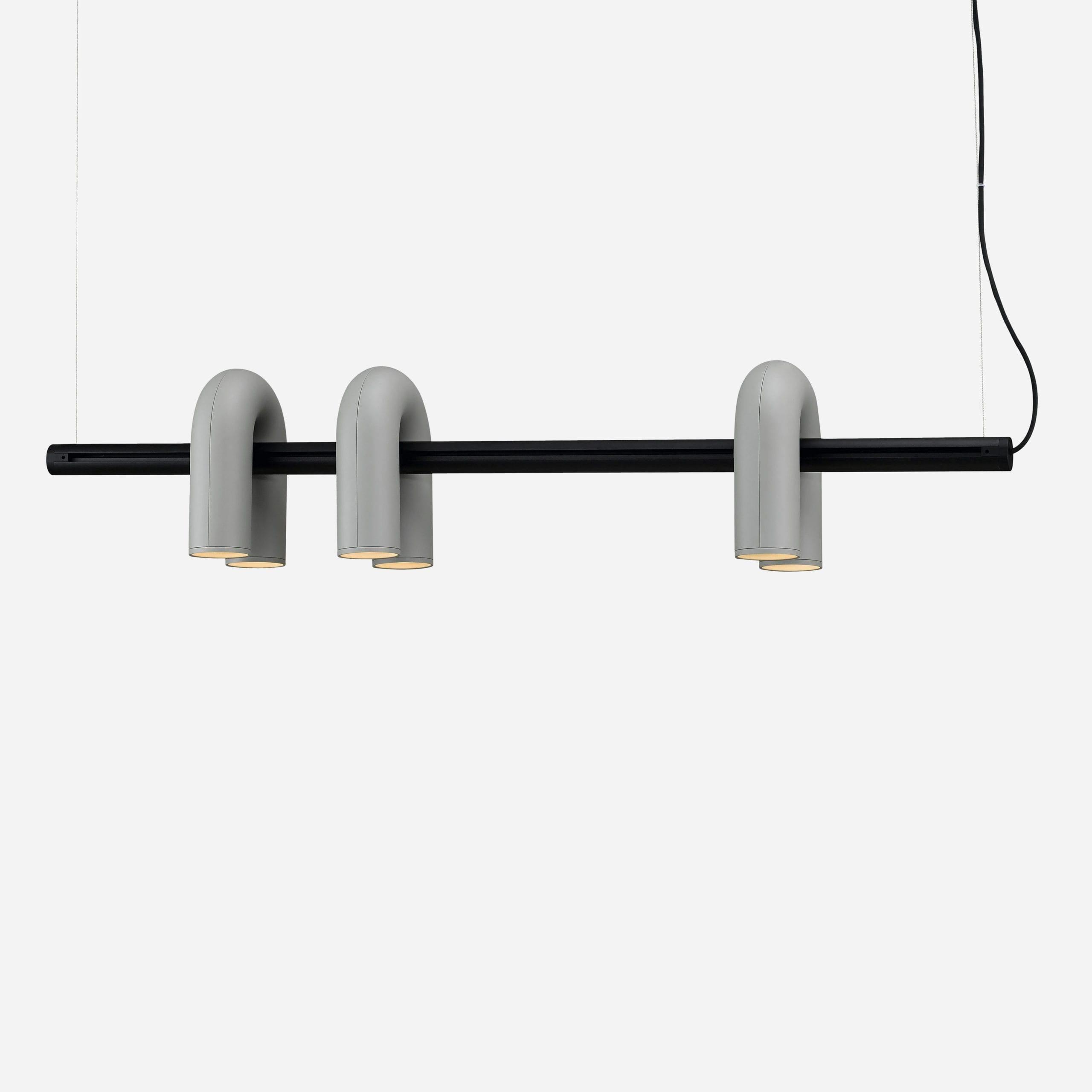 Modern Modular U Shape LED Chandelier Adjustable Geometric Multi Head Ceiling Light Fixture