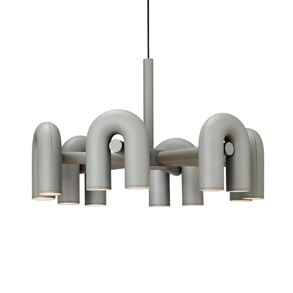 Modern Modular U Shape LED Chandelier Adjustable Geometric Multi Head Ceiling Light Fixture
