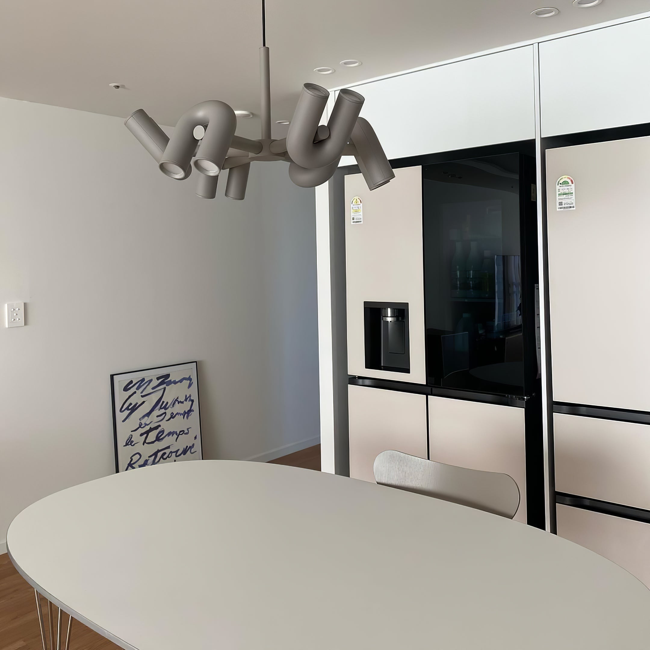 Modern Modular U Shape LED Chandelier Adjustable Geometric Multi Head Ceiling Light Fixture