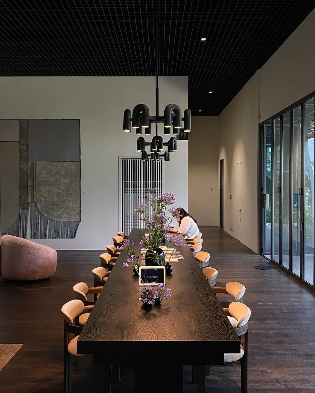Modern Modular U Shape LED Chandelier Adjustable Geometric Multi Head Ceiling Light Fixture