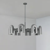Modern Modular U Shape LED Chandelier Adjustable Geometric Multi Head Ceiling Light Fixture