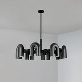 Modern Modular U Shape LED Chandelier Adjustable Geometric Multi Head Ceiling Light Fixture