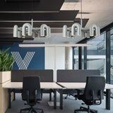 Modern Modular U Shape LED Chandelier Adjustable Geometric Multi Head Ceiling Light Fixture
