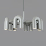 Modern Modular U Shape LED Chandelier Adjustable Geometric Multi Head Ceiling Light Fixture