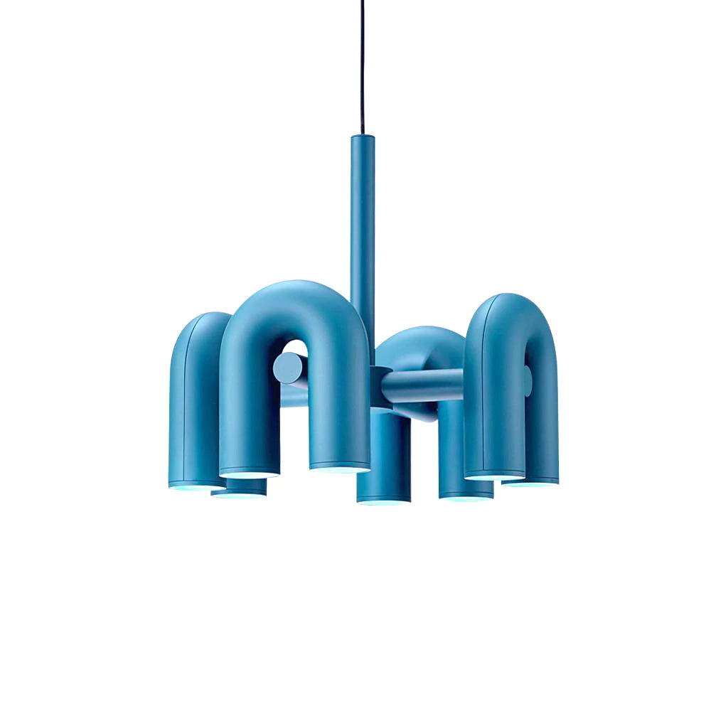Modern Modular U Shape LED Chandelier Adjustable Geometric Multi Head Ceiling Light Fixture
