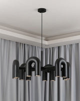 Modern Modular U Shape LED Chandelier Adjustable Geometric Multi Head Ceiling Light Fixture