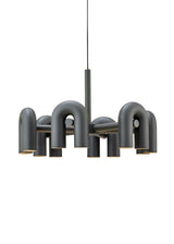 Modern Modular U Shape LED Chandelier Adjustable Geometric Multi Head Ceiling Light Fixture