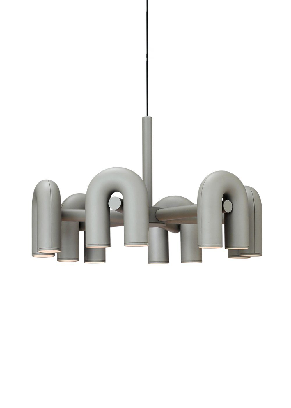 Modern Modular U Shape LED Chandelier Adjustable Geometric Multi Head Ceiling Light Fixture