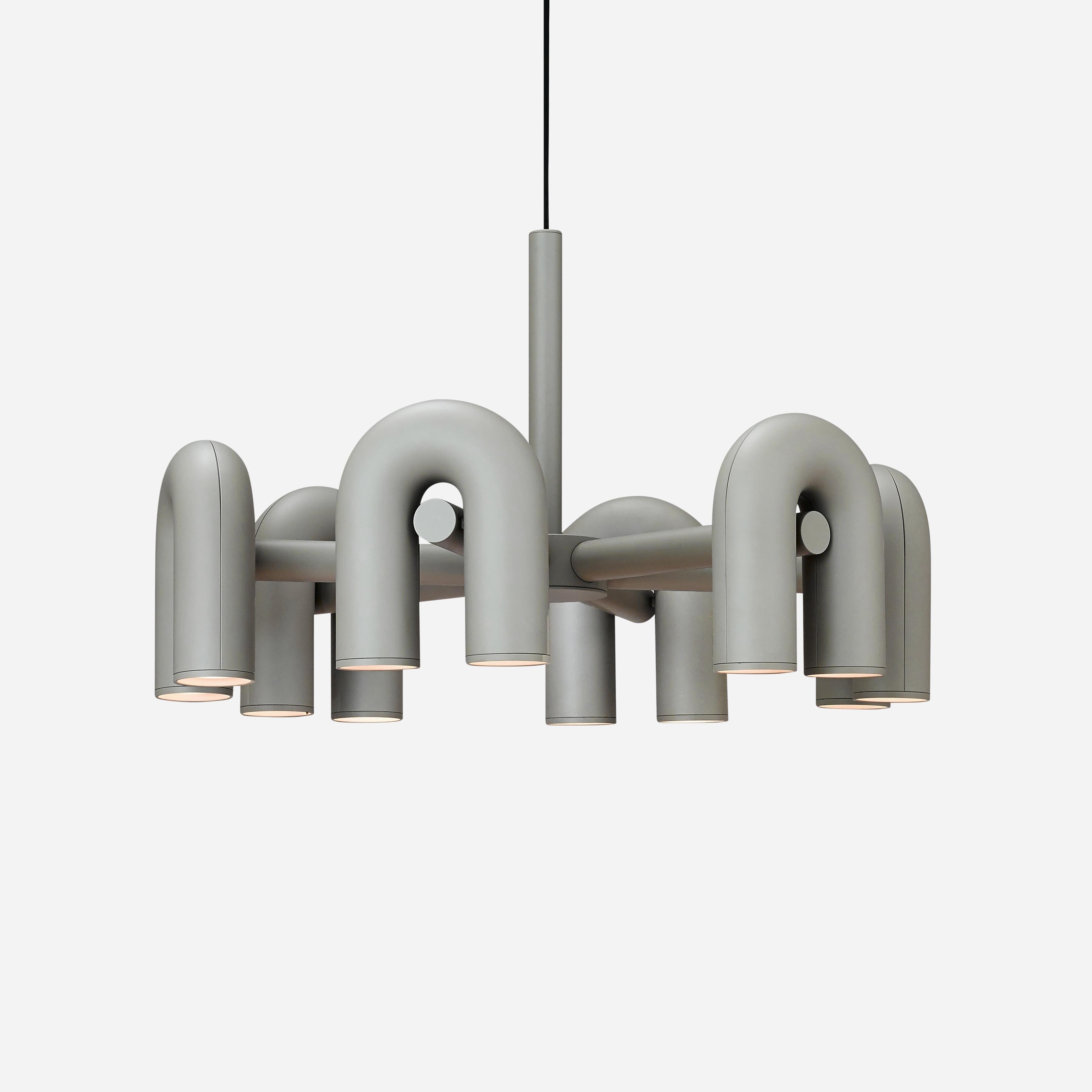 Modern Modular U Shape LED Chandelier Adjustable Geometric Multi Head Ceiling Light Fixture