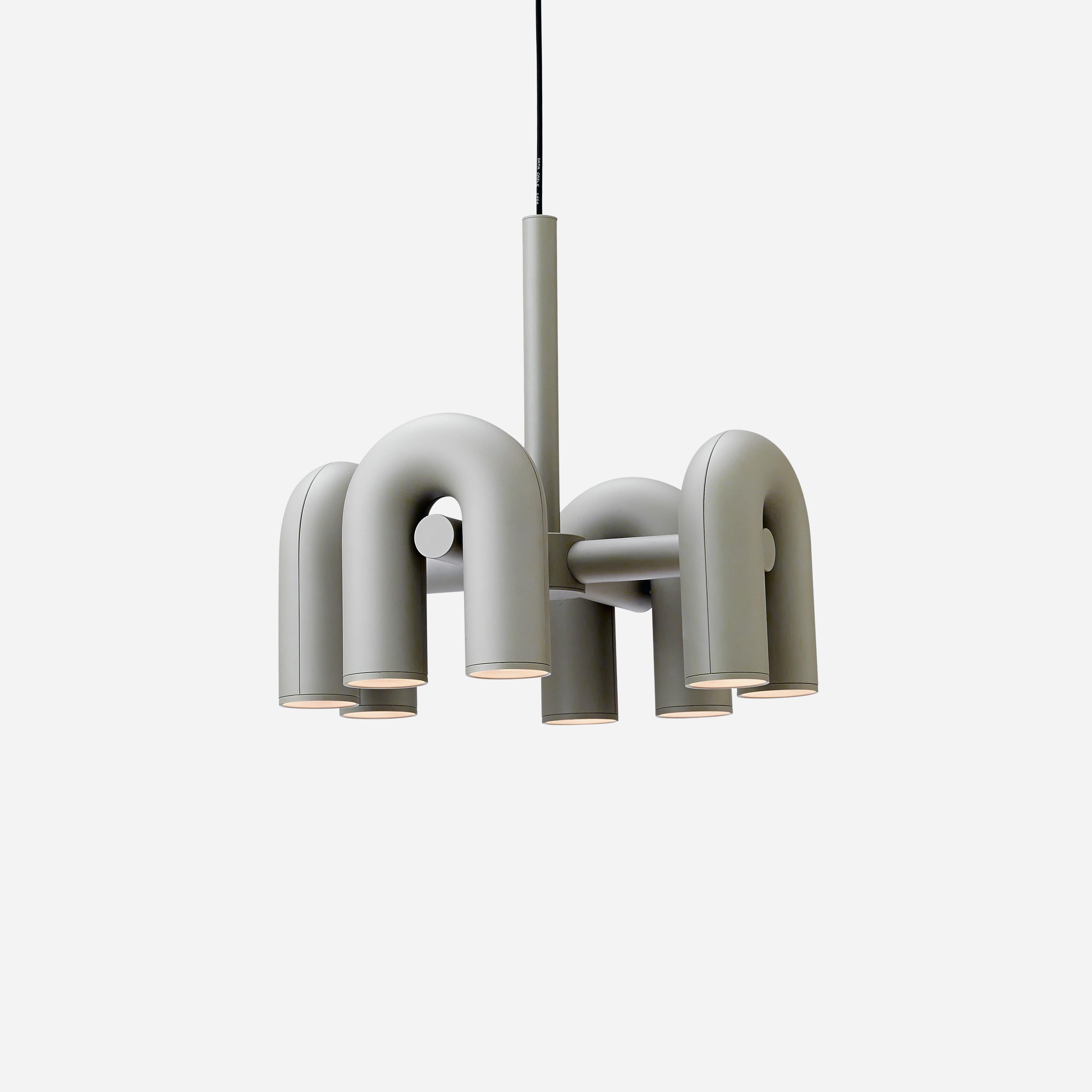 Modern Modular U Shape LED Chandelier Adjustable Geometric Multi Head Ceiling Light Fixture