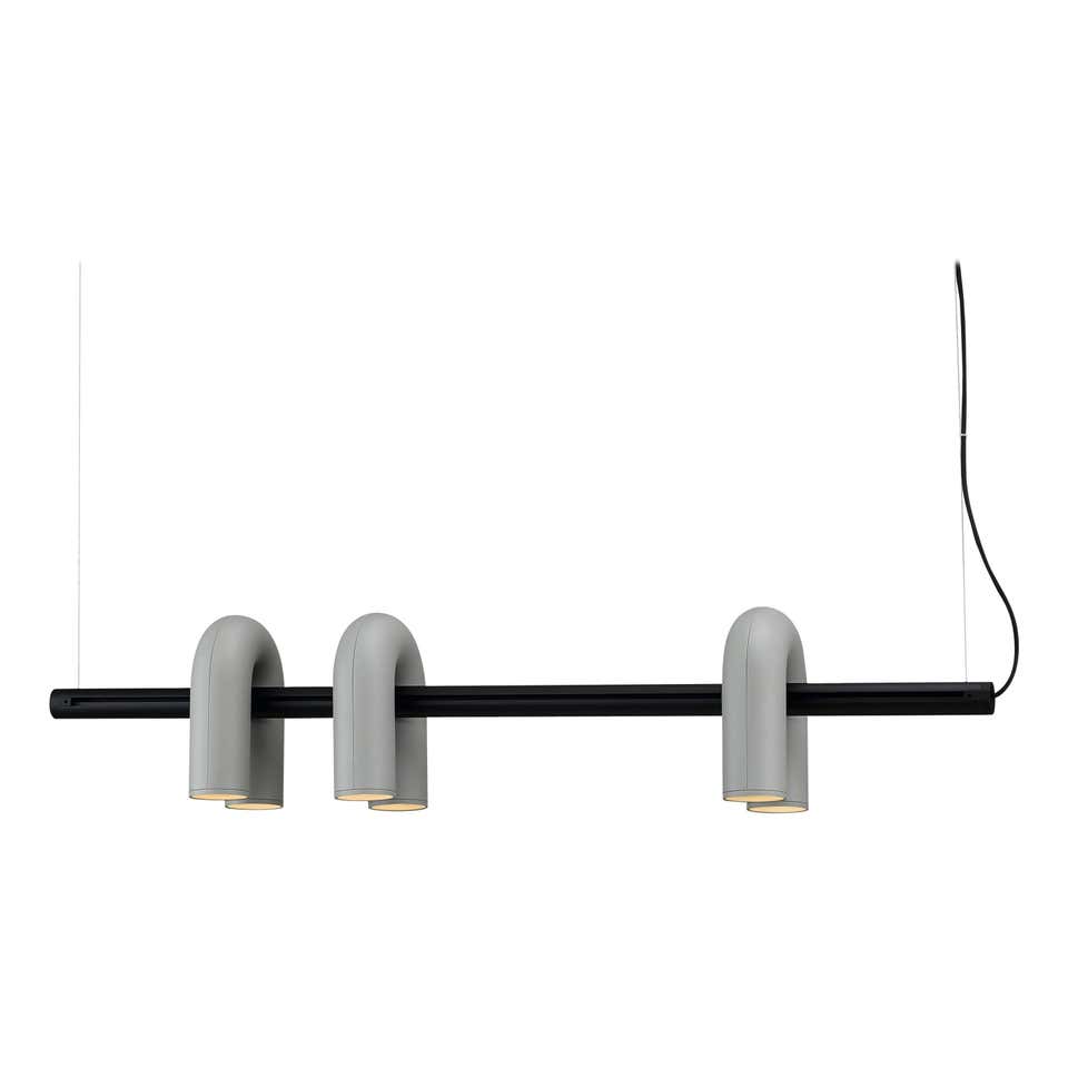 Modern Modular U Shape LED Chandelier Adjustable Geometric Multi Head Ceiling Light Fixture