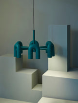 Modern Modular U Shape LED Chandelier Adjustable Geometric Multi Head Ceiling Light Fixture