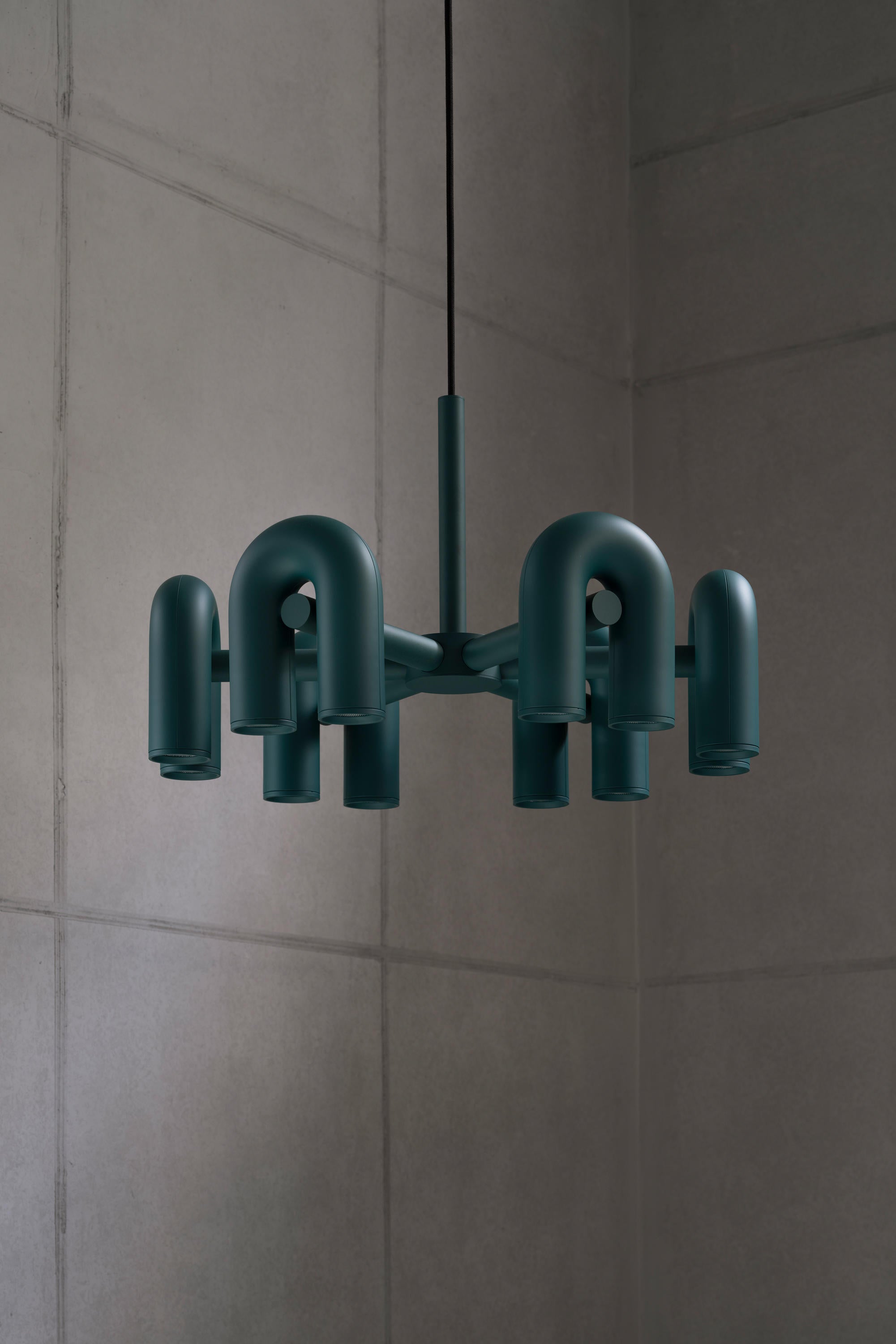 Modern Modular U Shape LED Chandelier Adjustable Geometric Multi Head Ceiling Light Fixture