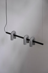 Modern Modular U Shape LED Chandelier Adjustable Geometric Multi Head Ceiling Light Fixture