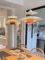 Modern Modulo Layered Metal and Dark Oak Wood Pendant Light for Dining Areas