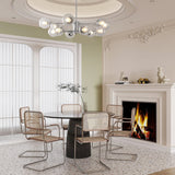 Modern Molecular Glass Globe Chandelier with 3 Step Dimming for Dining Room and Bedroom