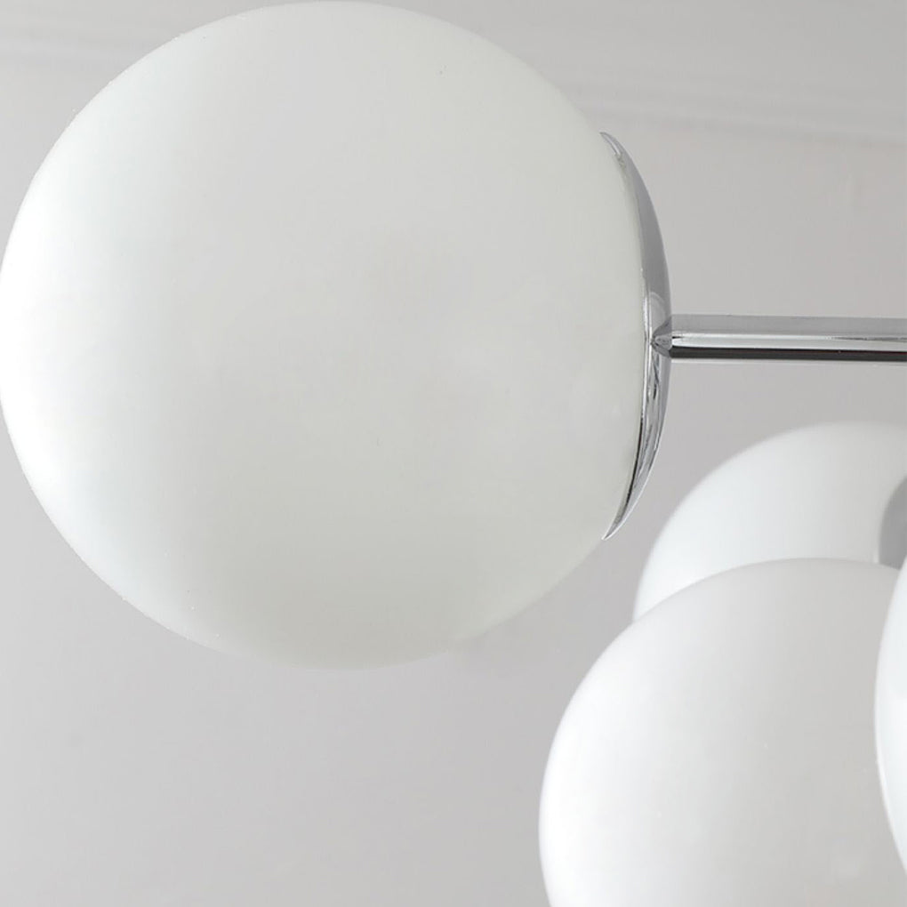 Modern Molecular Glass Globe Chandelier with 3 Step Dimming for Dining Room and Bedroom