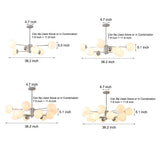 Modern Molecular Glass Globe Chandelier with 3 Step Dimming for Dining Room and Bedroom