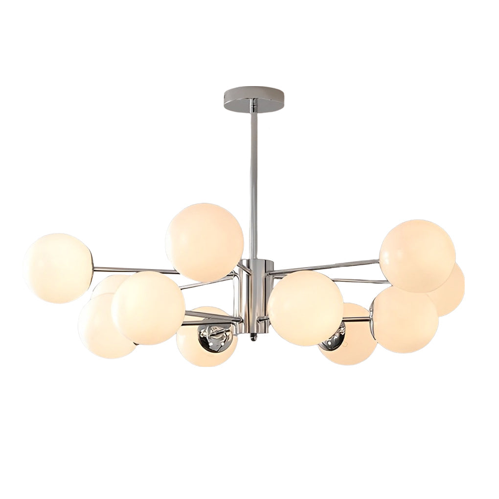 Modern Molecular Glass Globe Chandelier with 3 Step Dimming for Dining Room and Bedroom