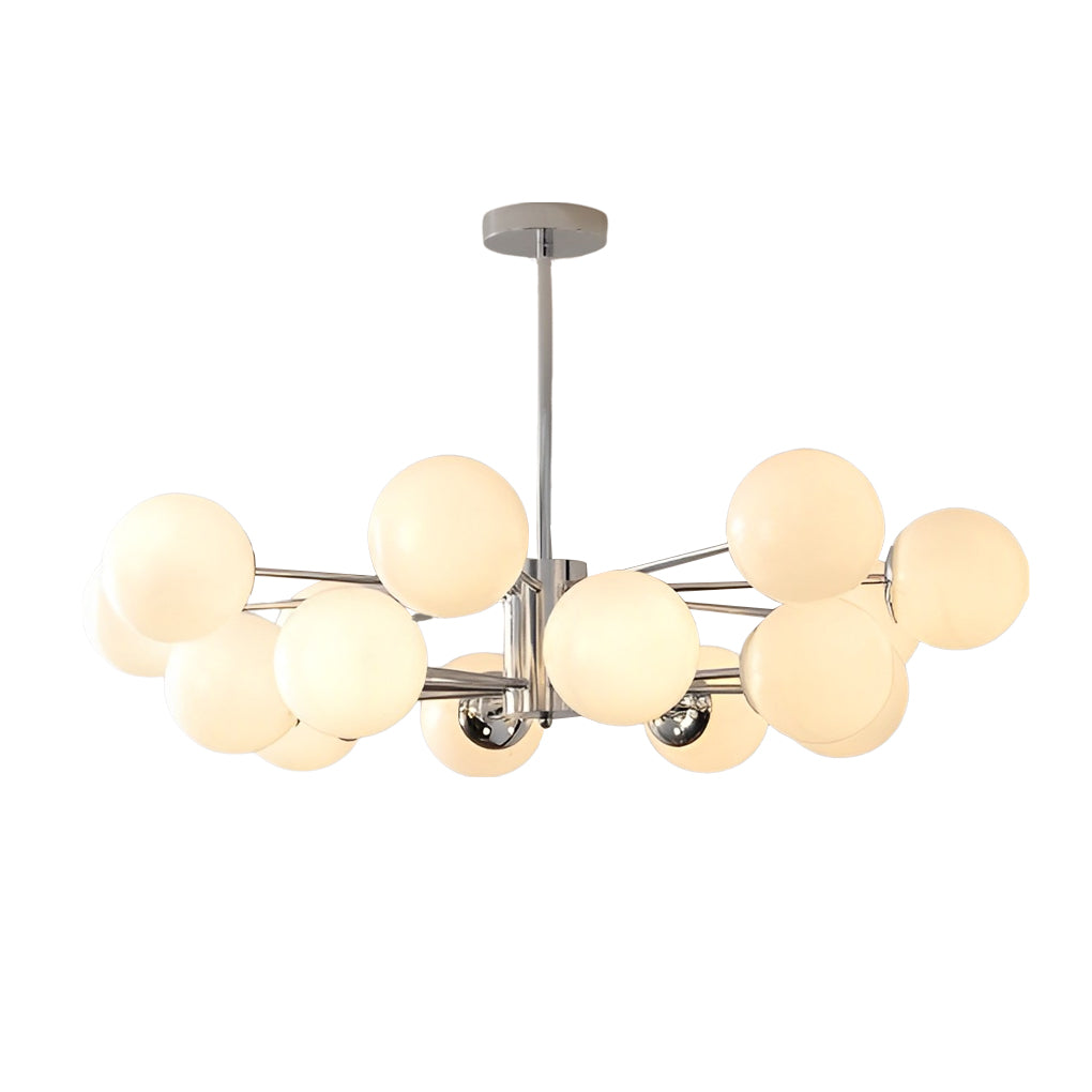 Modern Molecular Glass Globe Chandelier with 3 Step Dimming for Dining Room and Bedroom