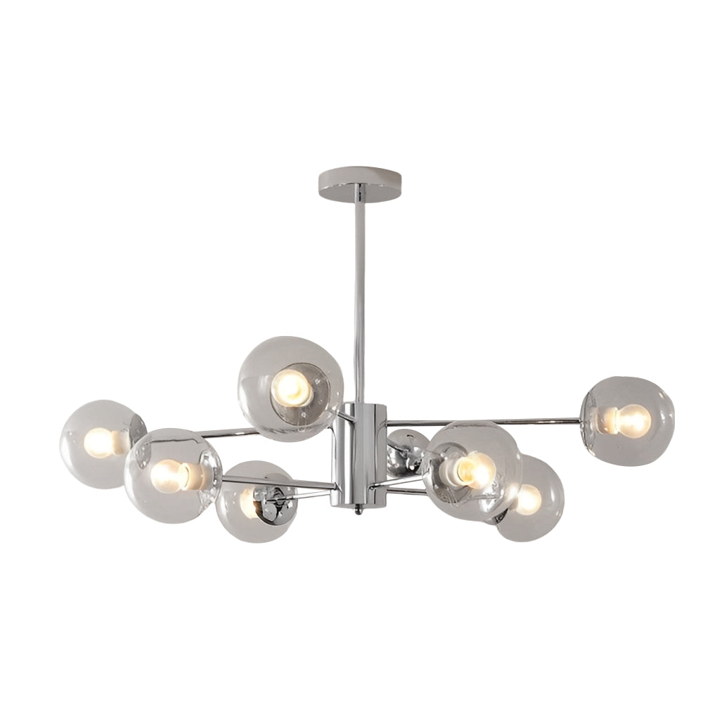 Modern Molecular Glass Globe Chandelier with 3 Step Dimming for Dining Room and Bedroom