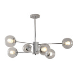 Modern Molecular Glass Globe Chandelier with 3 Step Dimming for Dining Room and Bedroom