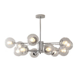 Modern Molecular Glass Globe Chandelier with 3 Step Dimming for Dining Room and Bedroom