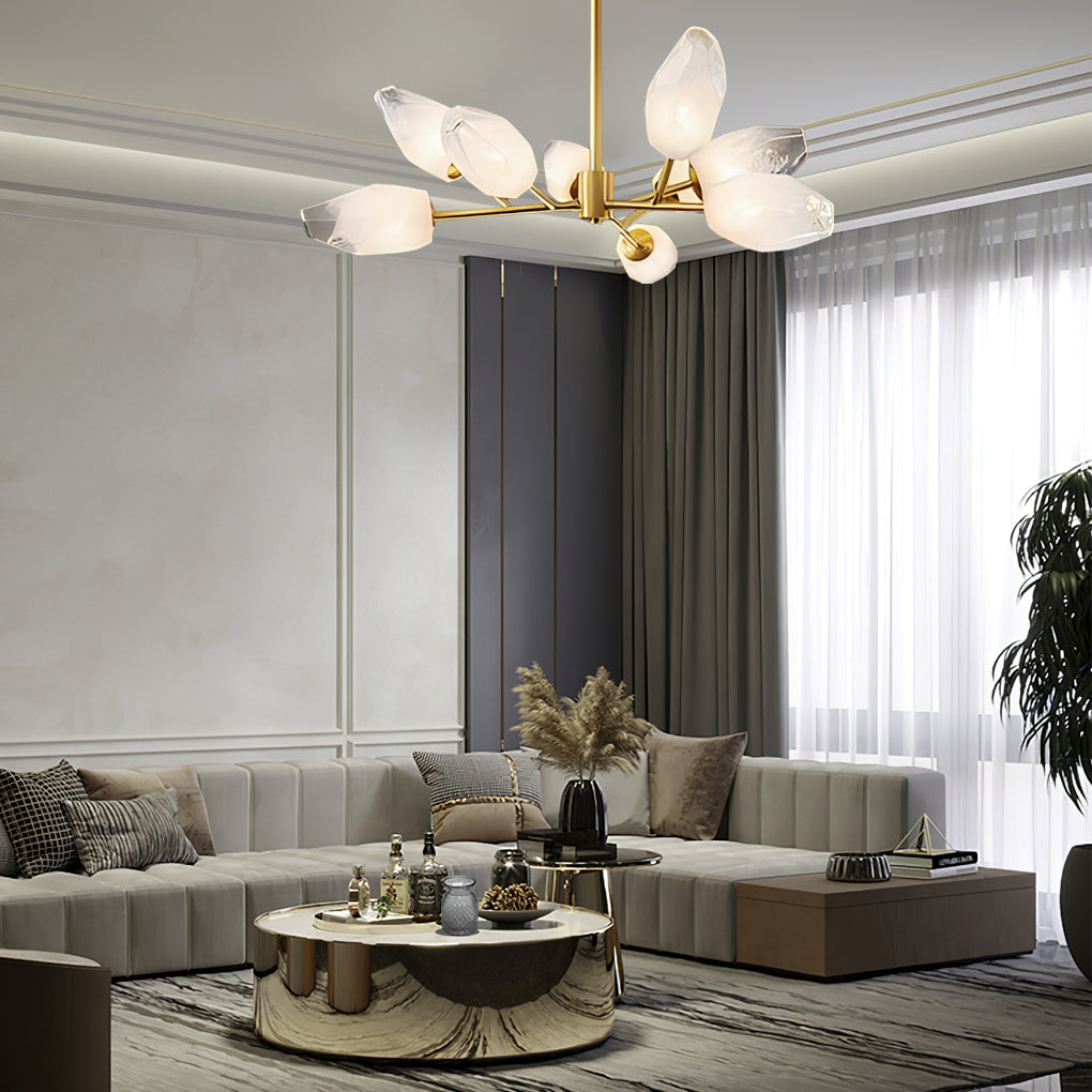 Modern Molecular LED Sputnik Chandelier Gold Glass Globe Dining Room Pendant Light