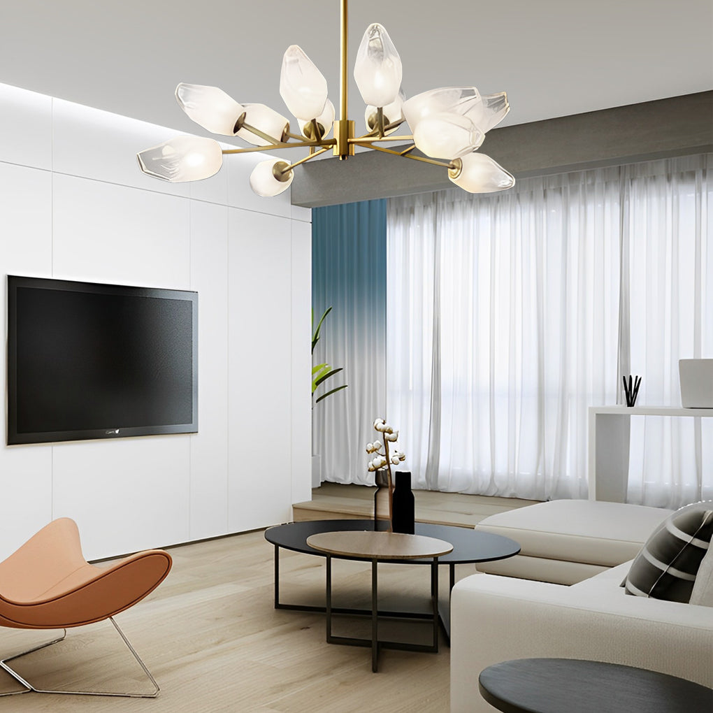 Modern Molecular LED Sputnik Chandelier Gold Glass Globe Dining Room Pendant Light