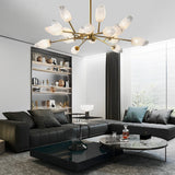 Modern Molecular LED Sputnik Chandelier Gold Glass Globe Dining Room Pendant Light