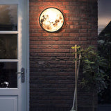 Modern Moon Design LED Outdoor Wall Light Waterproof Exterior Garden Sconce for Residential Villa