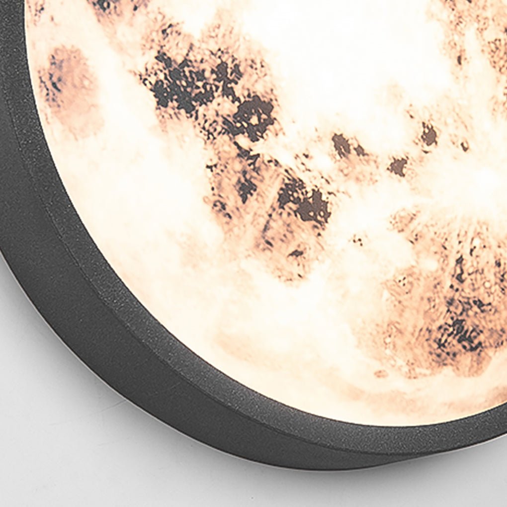 Modern Moon Design LED Outdoor Wall Light Waterproof Exterior Garden Sconce for Residential Villa