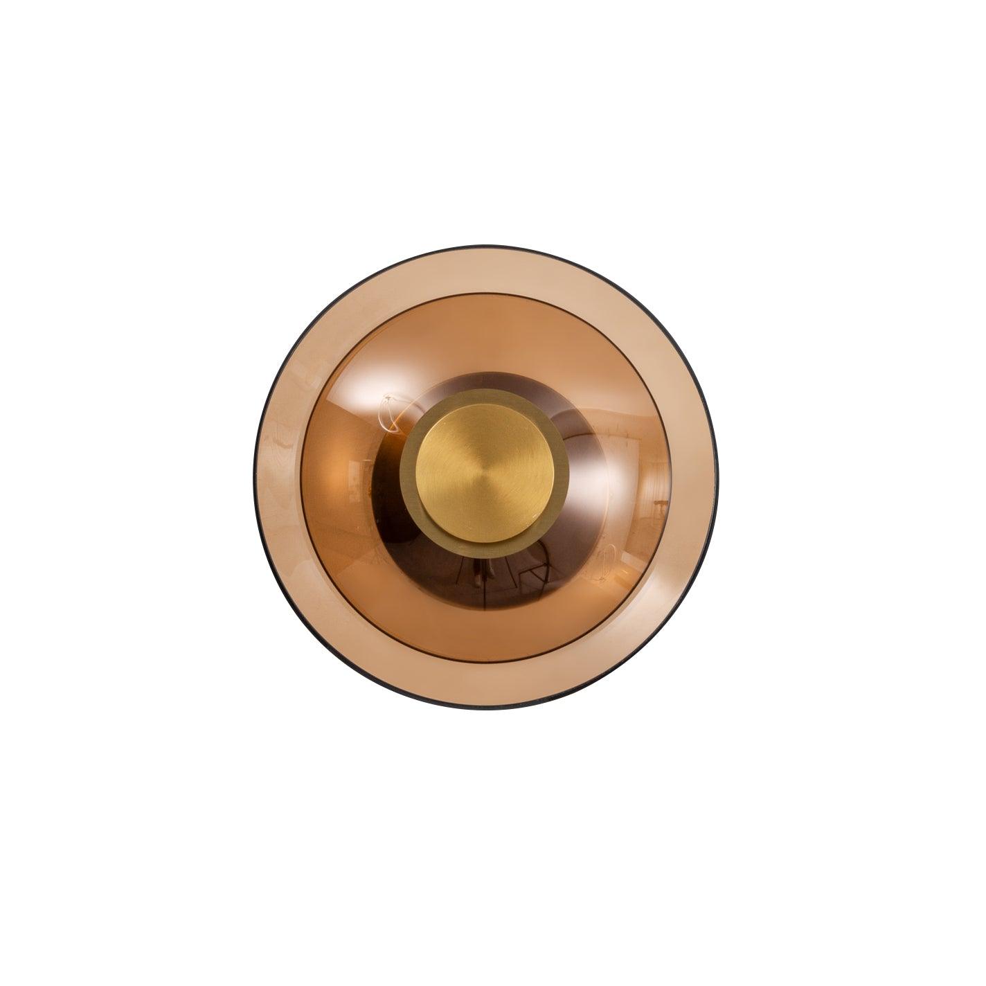 Modern Moon Inspired Glass Disc Wall Sconce Integrated LED Indoor Decorative Lighting