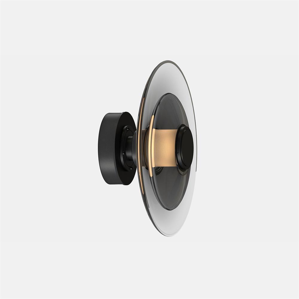 Modern Moon Inspired Glass Disc Wall Sconce Integrated LED Indoor Decorative Lighting