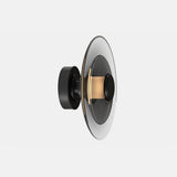 Modern Moon Inspired Glass Disc Wall Sconce Integrated LED Indoor Decorative Lighting