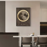 Modern Moon Integrated LED Lighted Electric Meter Box Cover Decorative Painting Art