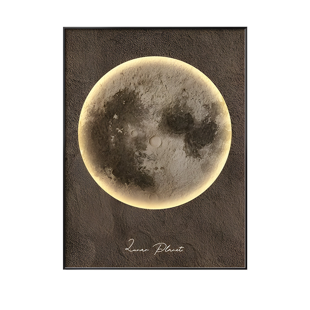 Modern Moon Integrated LED Lighted Electric Meter Box Cover Decorative Painting Art
