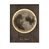 Modern Moon Integrated LED Lighted Electric Meter Box Cover Decorative Painting Art