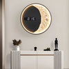 Modern Moon LED Wall Light with Digital Clock and Astronaut Decor Dimmable 3 Color Sconce