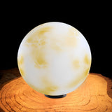 Modern Moon Outdoor Pier Mount Pillar Light Globe Sphere Solar Powered Path Lamp