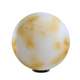 Modern Moon Outdoor Pier Mount Pillar Light Globe Sphere Solar Powered Path Lamp