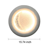 Modern Moon Shaped Outdoor LED Wall Sconce Waterproof Exterior Porch Lighting Concrete Garden Lamp