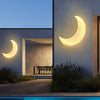 Modern Moon Shaped Outdoor Wall Sconce Waterproof Resin LED Light for Garden and Yard