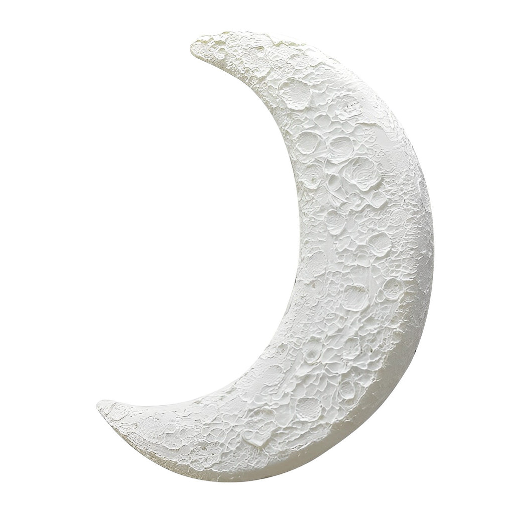 Modern Moon Shaped Outdoor Wall Sconce Waterproof Resin LED Light for Garden and Yard