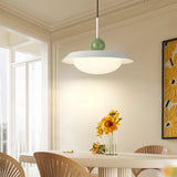Modern Morandi Layered Pendant Lamp with Adjustable Swing Arm LED Acrylic Hanging Light