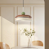 Modern Morandi Layered Pendant Lamp with Adjustable Swing Arm LED Acrylic Hanging Light