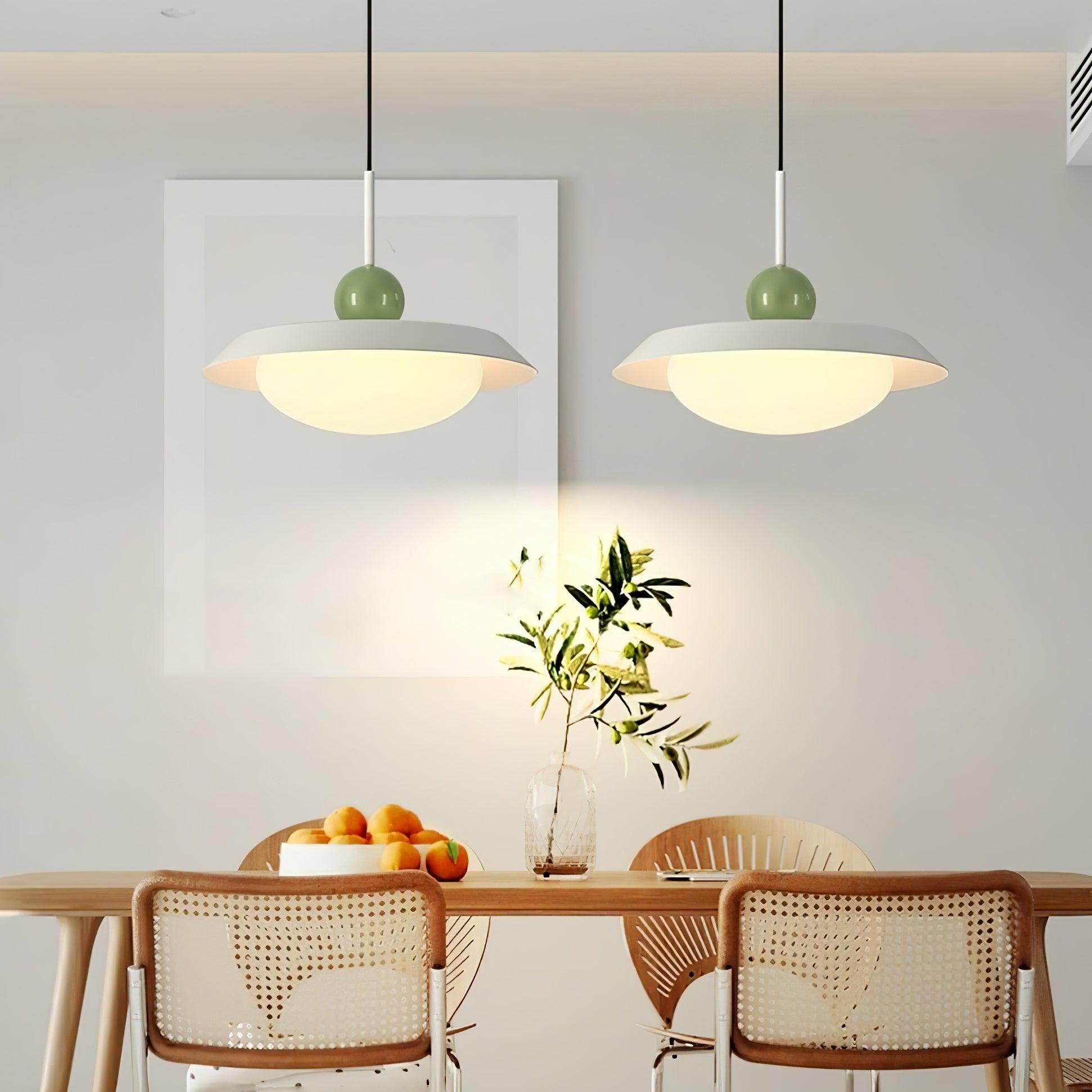 Modern Morandi Layered Pendant Lamp with Adjustable Swing Arm LED Acrylic Hanging Light