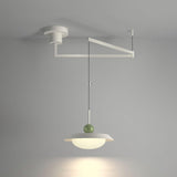 Modern Morandi Layered Pendant Lamp with Adjustable Swing Arm LED Acrylic Hanging Light